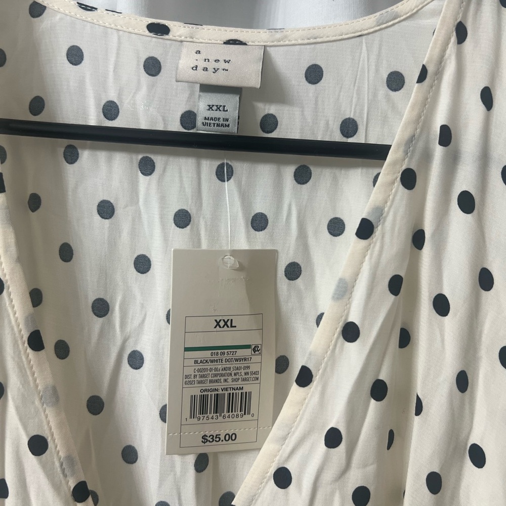 a new day Black & White Polka Dot Maxi Dress - Picture 6 of 6